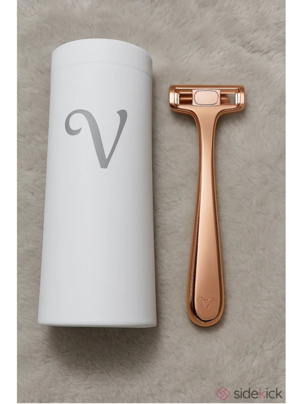 Women's Athena Club Rose Gold Razor with White Holder, One Size